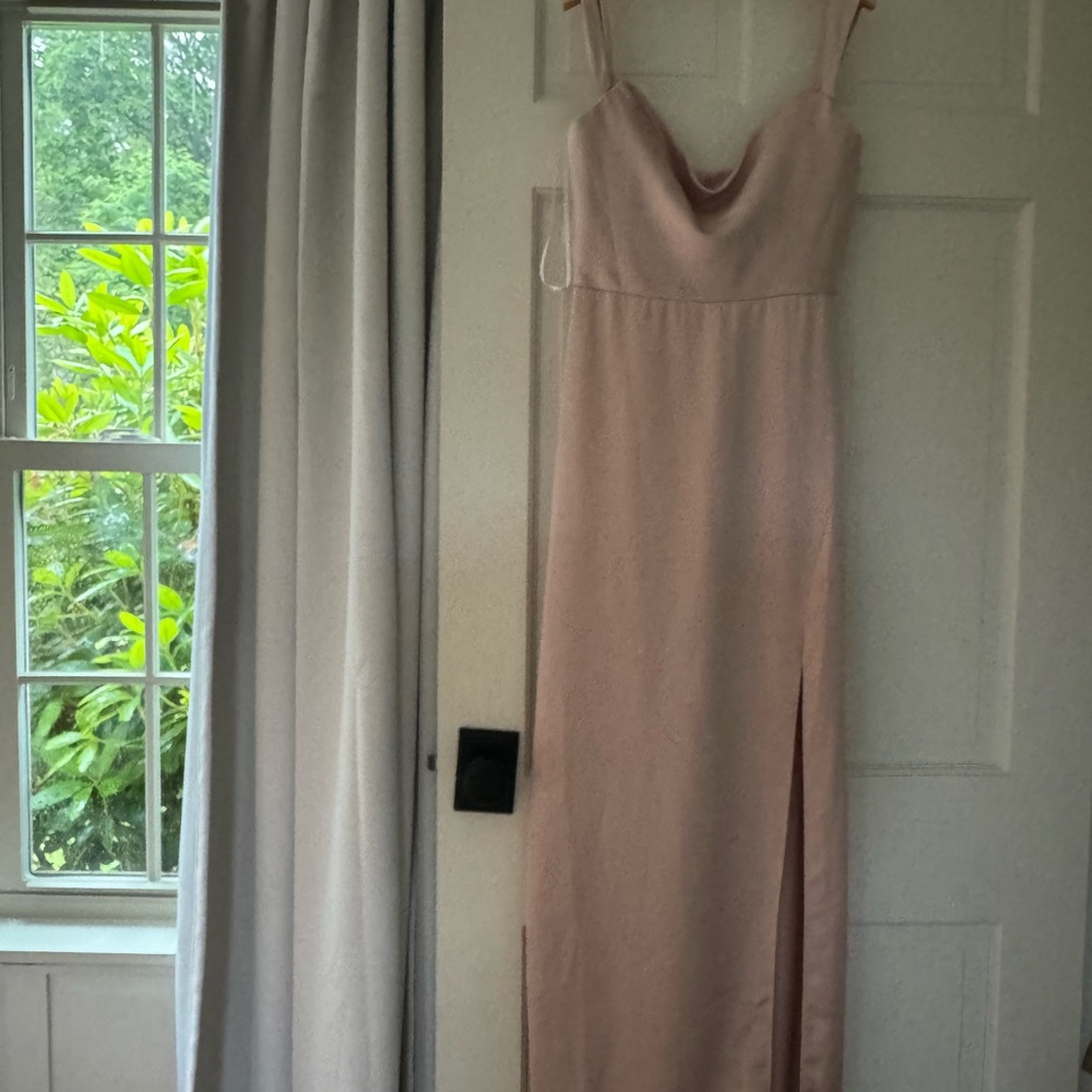 Jenny Yoo Sawyer Satin Dress in Prosecco